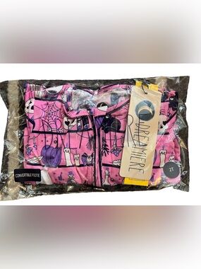 Dreamiere Pink Halloween bamboo footie pjs NWT